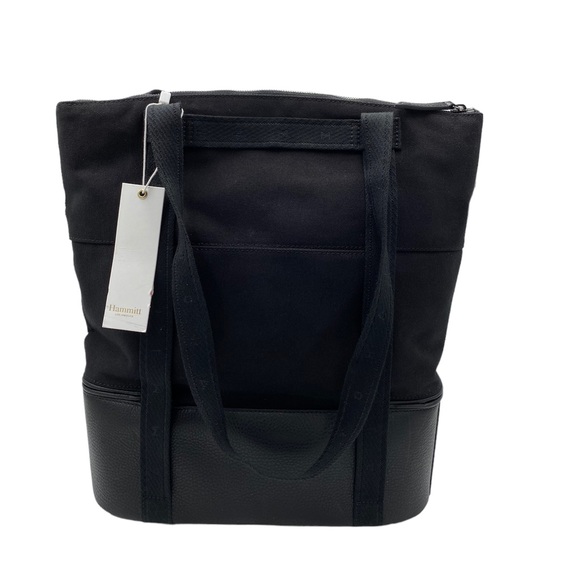 Hammitt Bags Hammitt Manhattan Beach Black Canvas Leather Tote